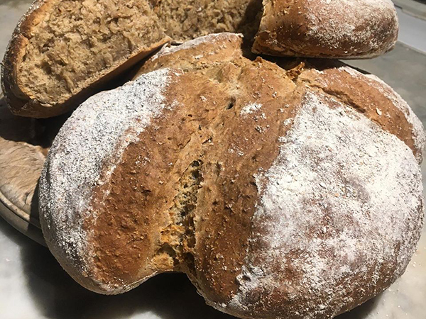 Delicious bread made at Higher Biddacott Farm with their own flour.