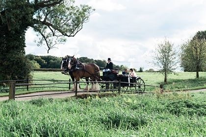Feel like a true princess on your wedding day with a horse drawn carriage. 